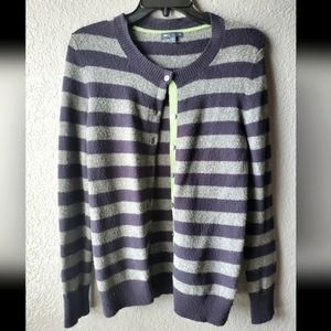 Gap Navy and Grey striped cardigan